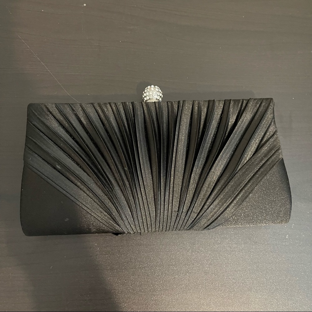 Black and silver clutch